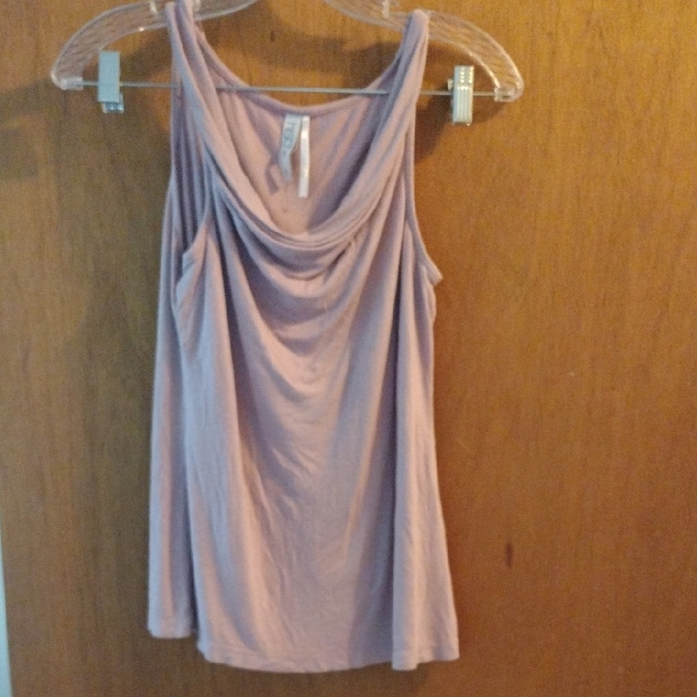 Kische Mauve Drape Neck Tank Top